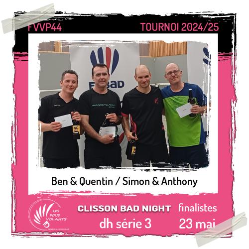 Clisson Bad Night - 100% de vignolais sur le podium en DH série 3